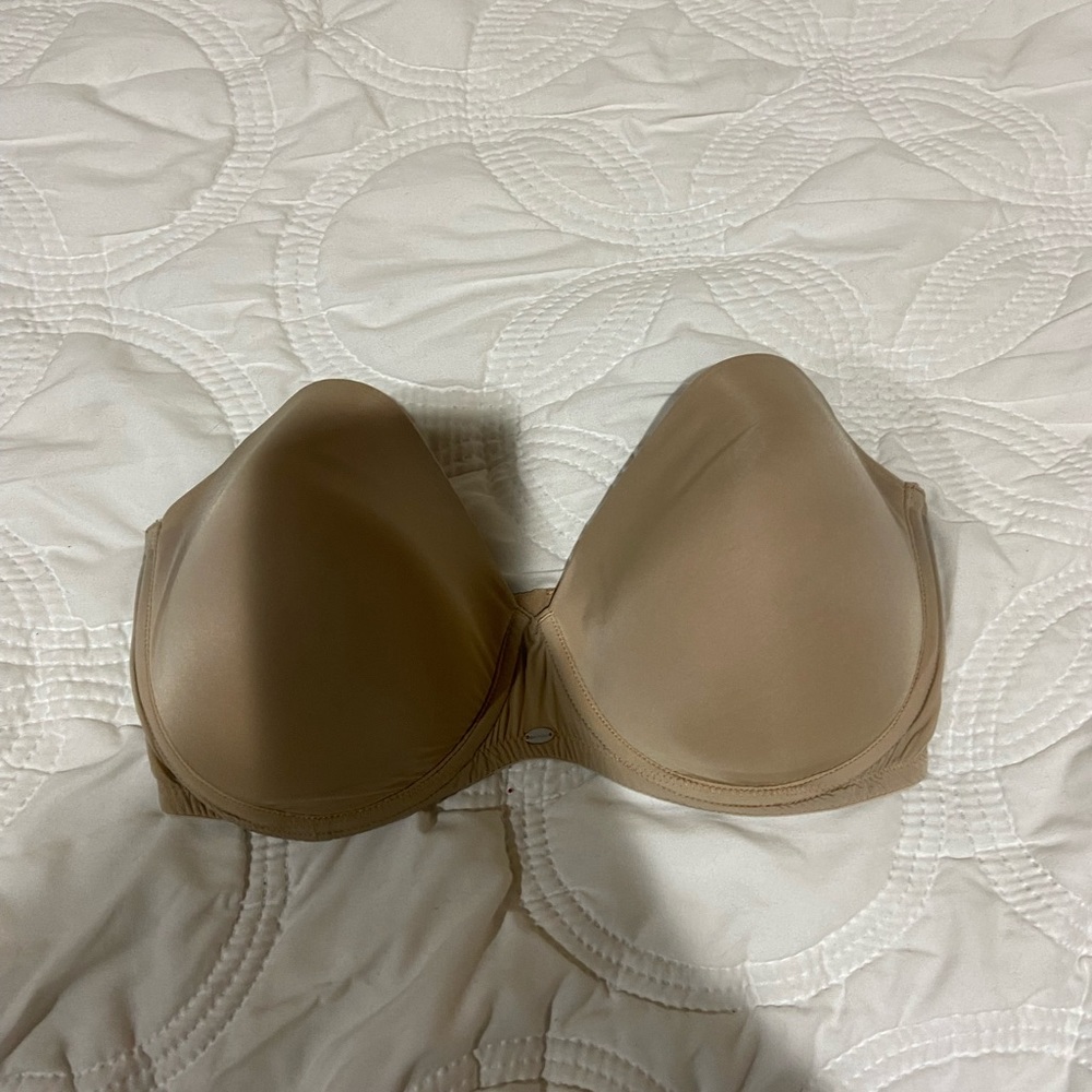 Beige strapless bra